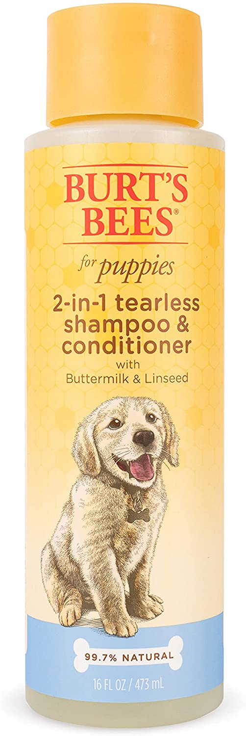 Burt's Bees for Puppies 2-in-1 Tearless Shampoo & Conditioner with Buttermilk & Linseed, 16 fl.oz / 473ml