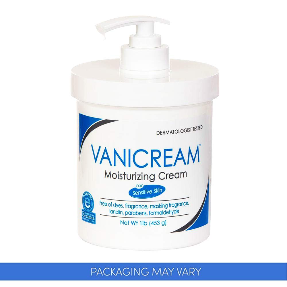 Vanicream Moisturizing Cream For Sensitive Skin with Pump Dispenser, 1 lb. / 453g (PACKAGING MAY VARY)