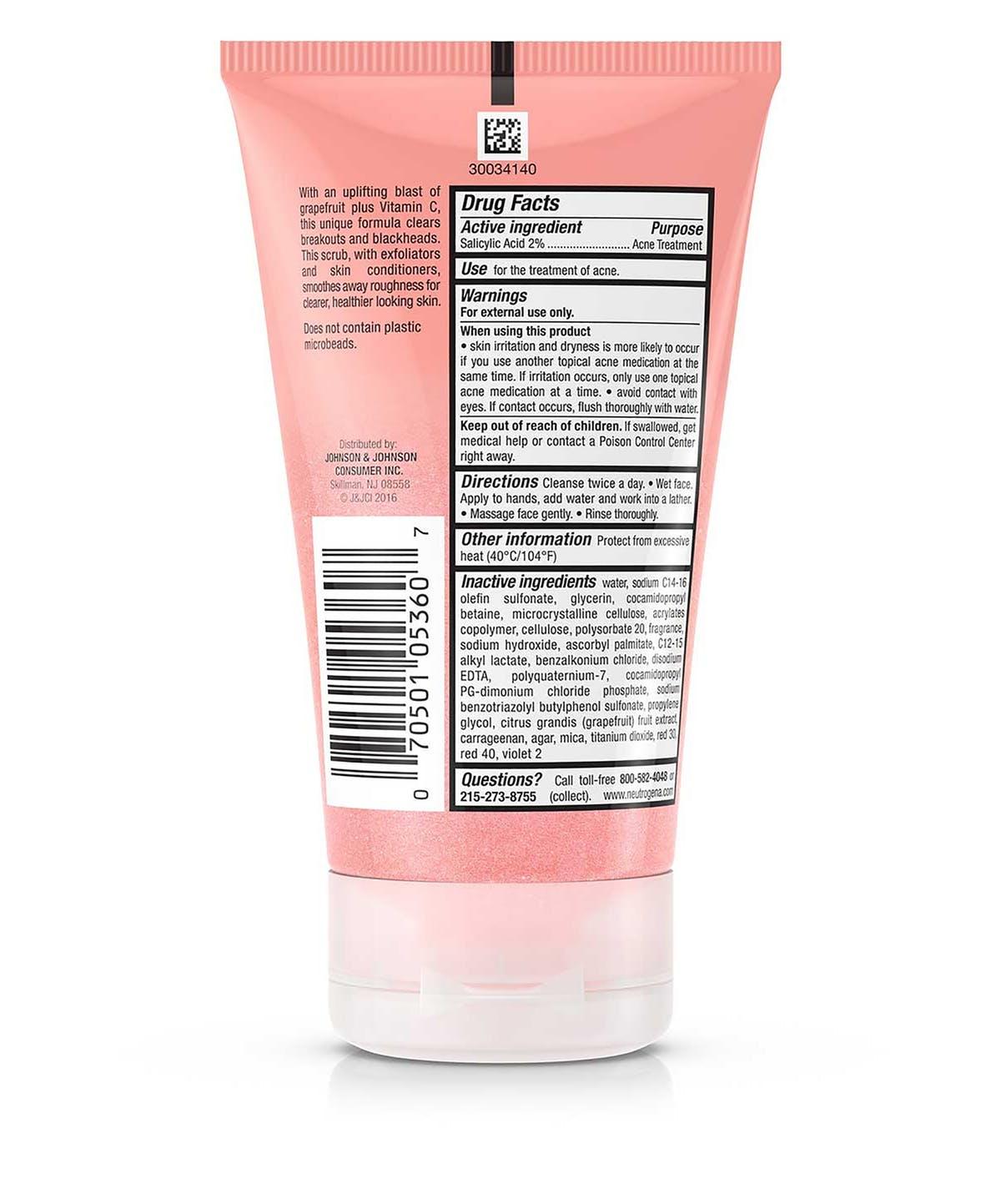 Neutrogena Oil-Free Acne Wash Pink Grapefruit Foaming Scrub 4.2 fl.oz