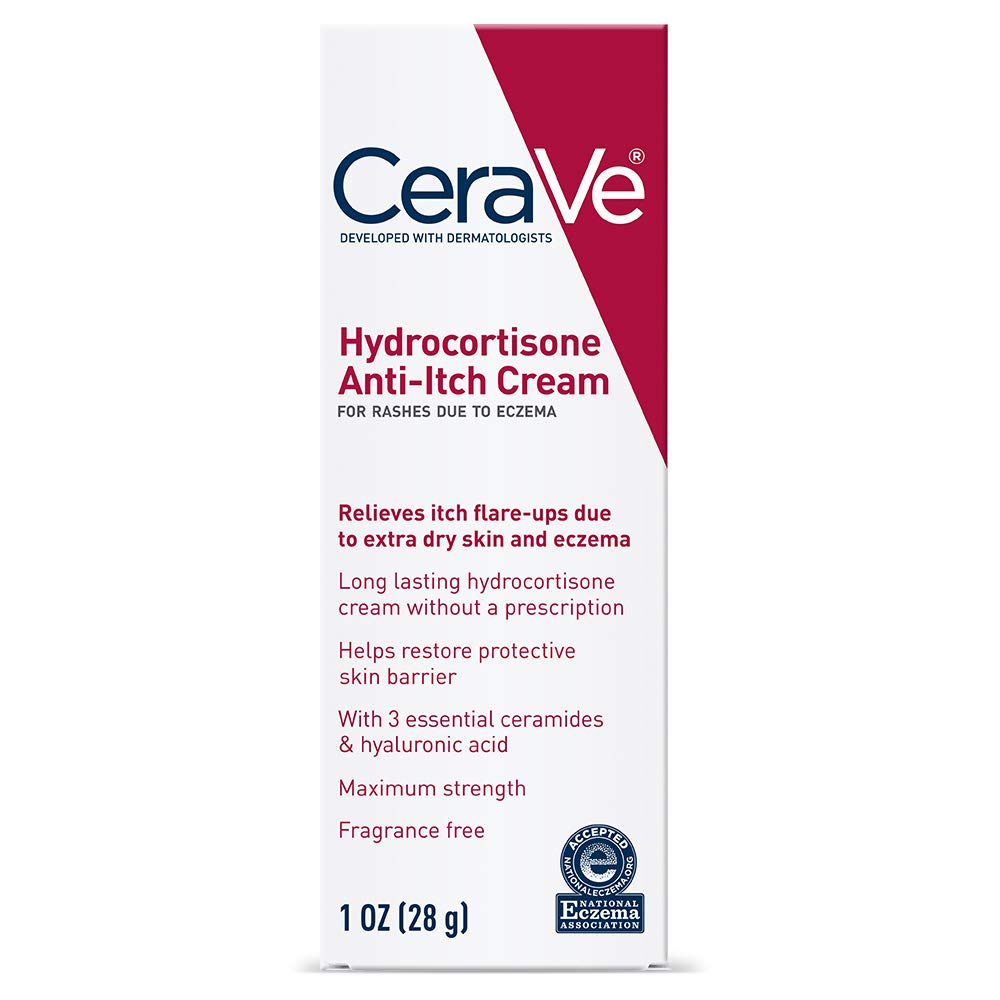 CeraVe Hydrocortisone Anti-Itch Cream 1%, 28g, Fragrance Free