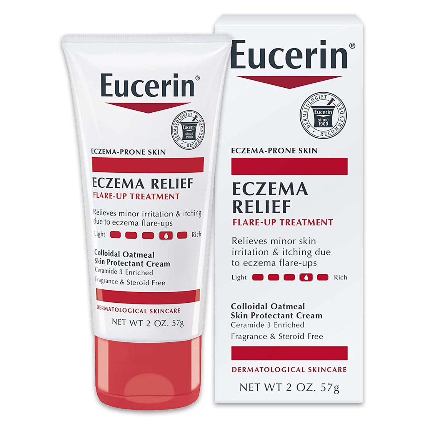 Eucerin Eczema Relief Flare-up Treatment Provides Immediate Relief for Eczema-Prone Skin 2 oz. Tube