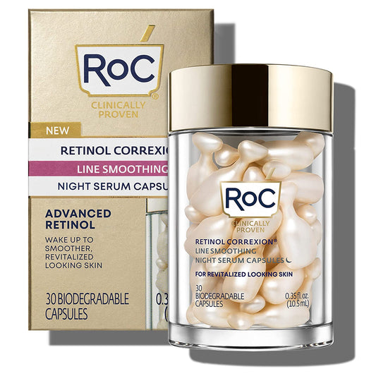 RoC Clinically Proven Advanced Retinol Correxion Line Smoothing 30-pc Night Serum Capsule 10.5 mL