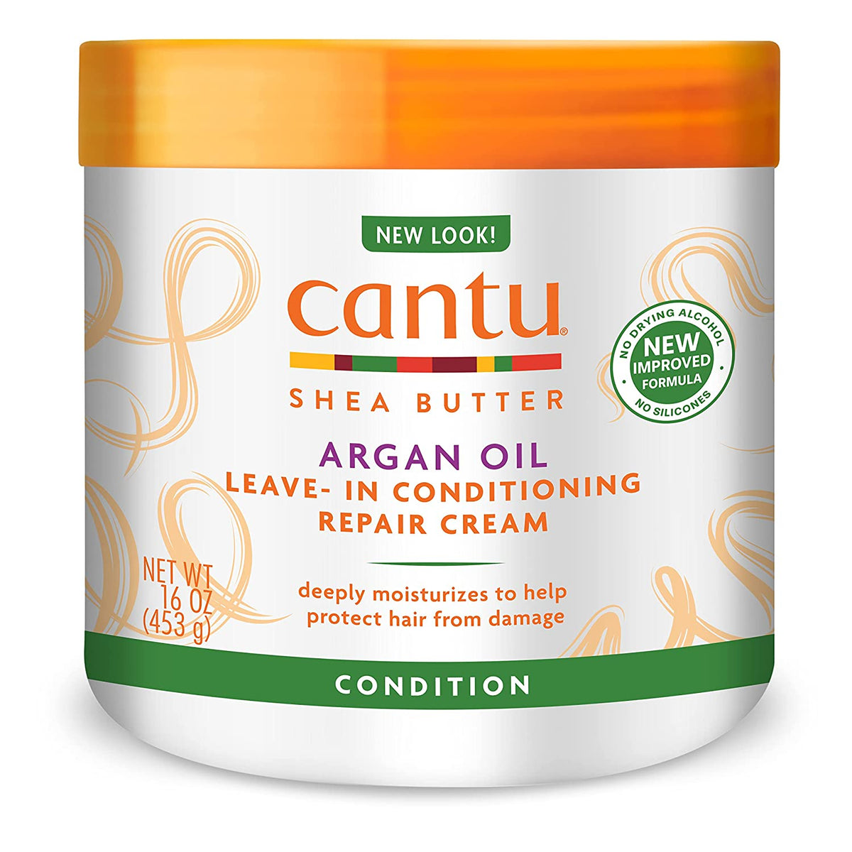 Cantu Argan Oil Leave-In Conditioning Repair Cream, 16 oz / 453 g (PACKAGING MAY VARY)