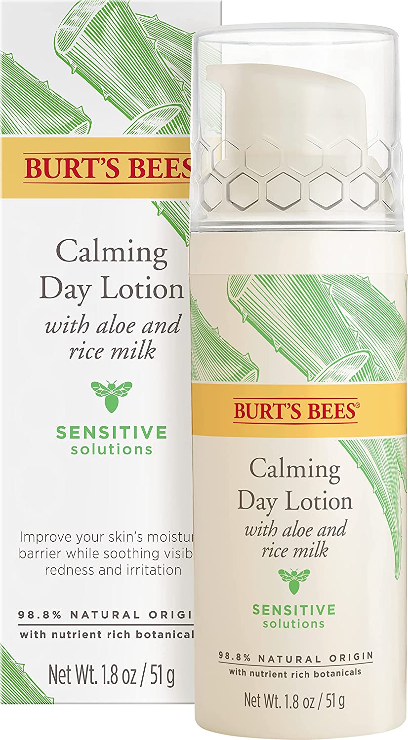 Burt's Bees Sensitive Solutions Calming Day Lotion with Aloe and Rice Milk 1.8 FL oz (51g)