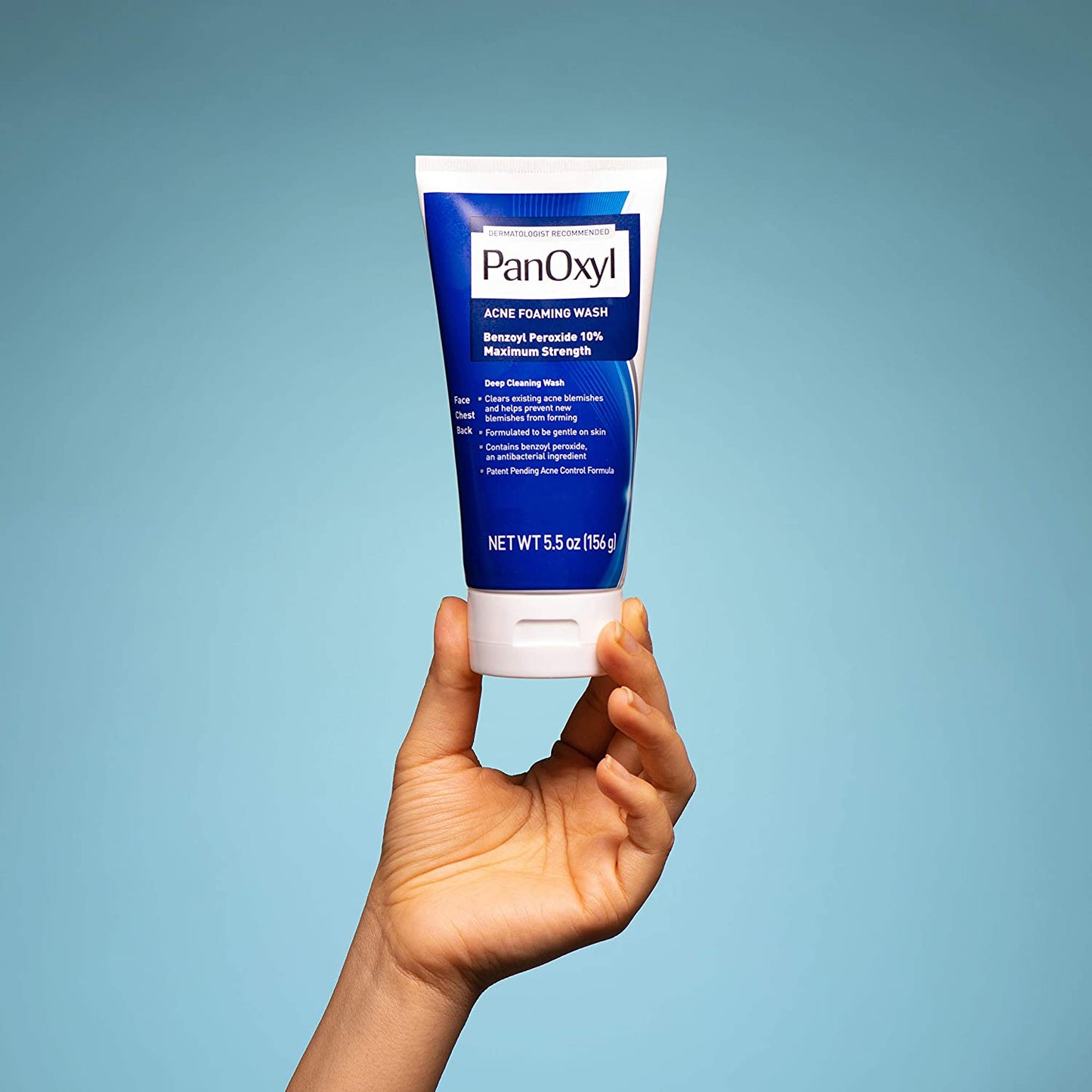 PanOxyl Acne Foaming Wash Benzoyl Peroxide 10% Maximum Strength Antimicrobial, 5.5 Ounce