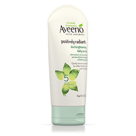 Aveeno Positively Radiant Skin Brightening Daily Scrub, 140g