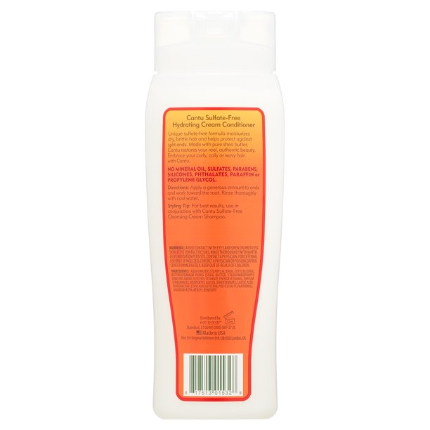 Cantu Shea Butter for Natural Hair Sulfate-Free Hydrating Cream Conditioner, 13.5 fl.oz / 400ml