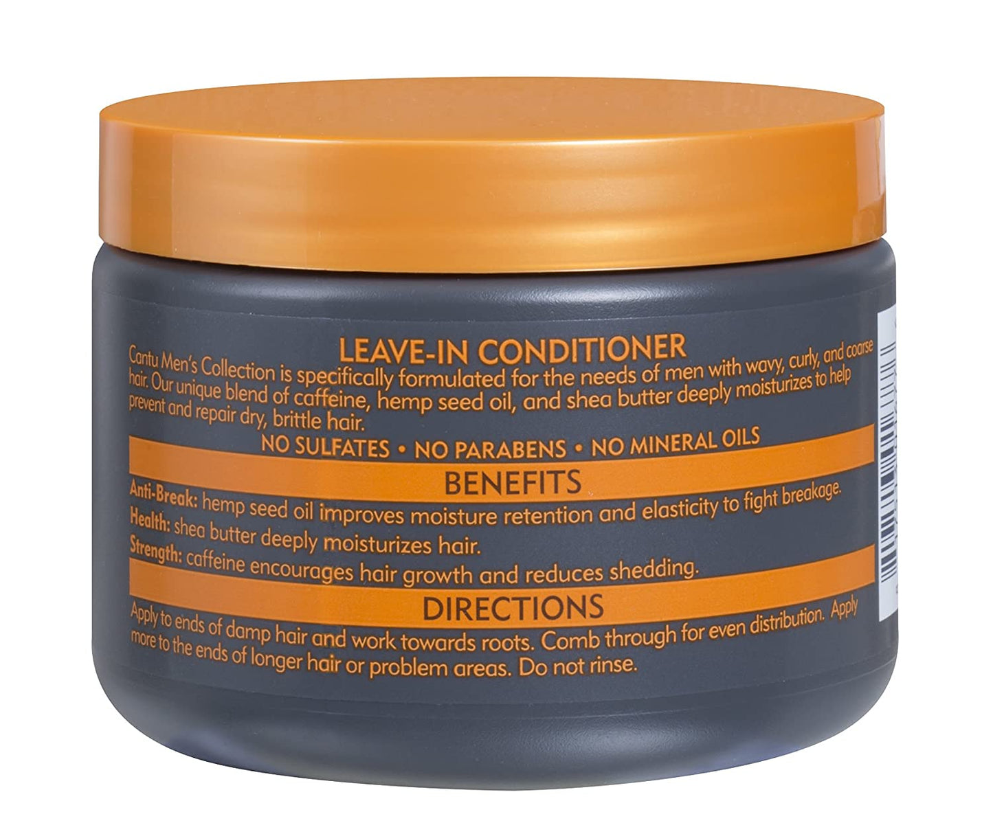 Cantu Shea Butter Men's Collection Leave-In Conditioner Intense Moisture, 13 oz. / 370g