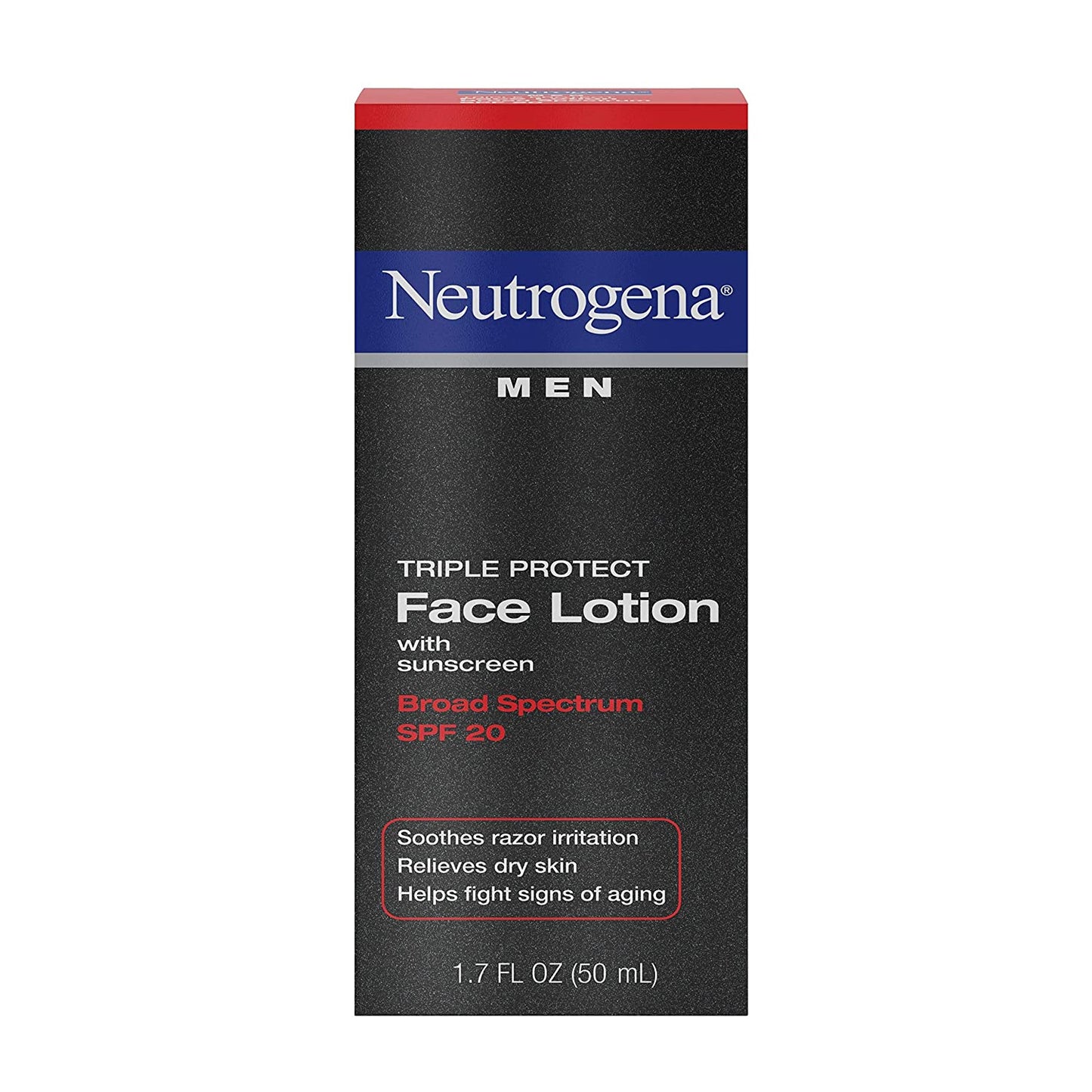 Neutrogena Men Triple Protect Face Lotion with Sunscreen Broad Spectrum SPF 20 50 mL, 1 Count