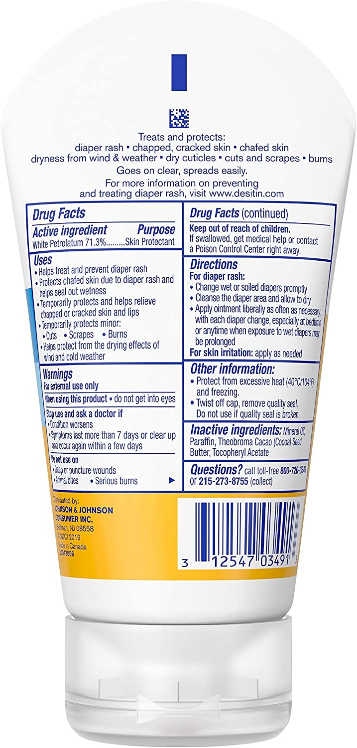 Desitin Multi-Purpose Healing Ointment Skin Protectant Treat Diaper Rash & Relieves Irritated Skin, 3.5 oz. / 99g