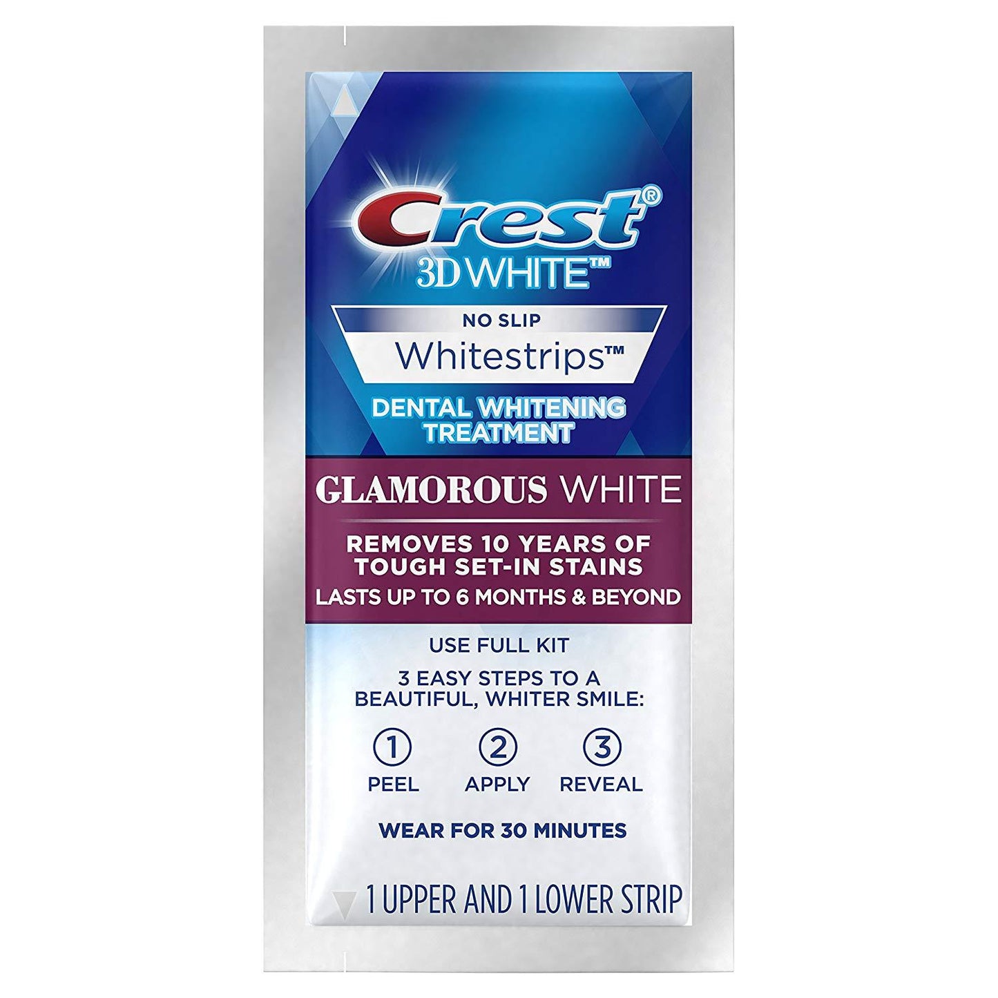 Crest 3D White Glamorous Whitestrips 28 Strips, 14 Treatments (Packaging May Vary)