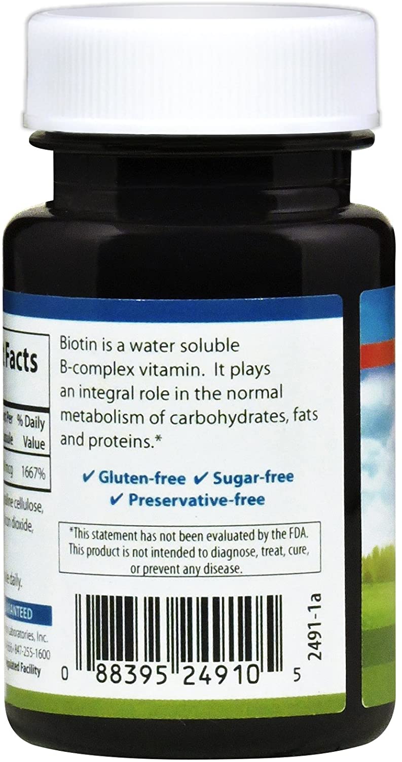 Carlson Biotin 5 mg / 5000 mcg (50 Capsules)