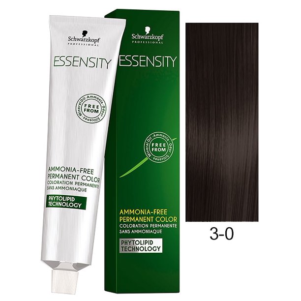 Schwarzkopf Professional Essensity Permanent Hair Color Ammonia-Free in 3-0 Dark Brown, 2.02 fl.oz / 60ml