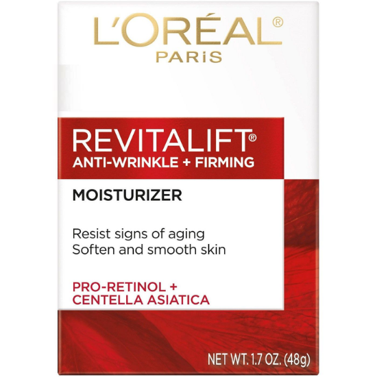 LOreal Revitalift Anti-Wrinkle + Firming Moisturizer with Pro-Retinol + Centella Asiatica, 1.7 oz / 48g