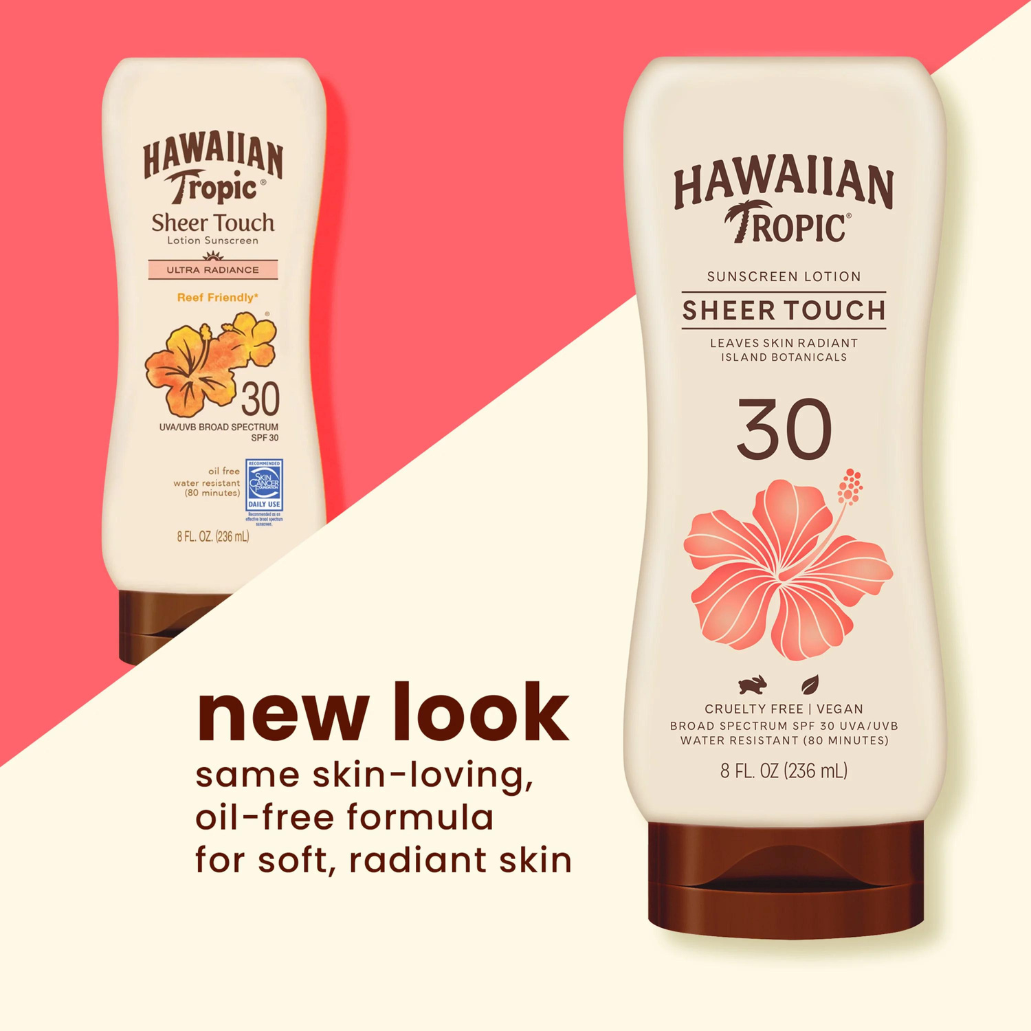 Hawaiian Tropic Sheer Touch Ultra Radiance Lotion Sunscreen SPF 30, 8 fl.oz / 236 ml