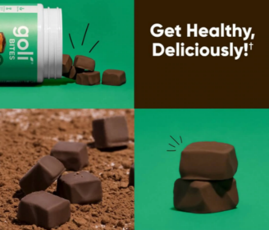 Goli Bites Multi Promotes Overall Health Vanilla, Cocoa and Chocolate 30 Pieces
