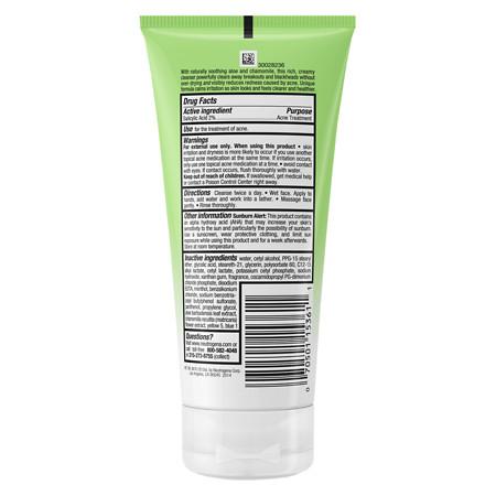 Neutrogena Oil-Free Acne Wash, Redness Soothing Cream Cleanser 177ml