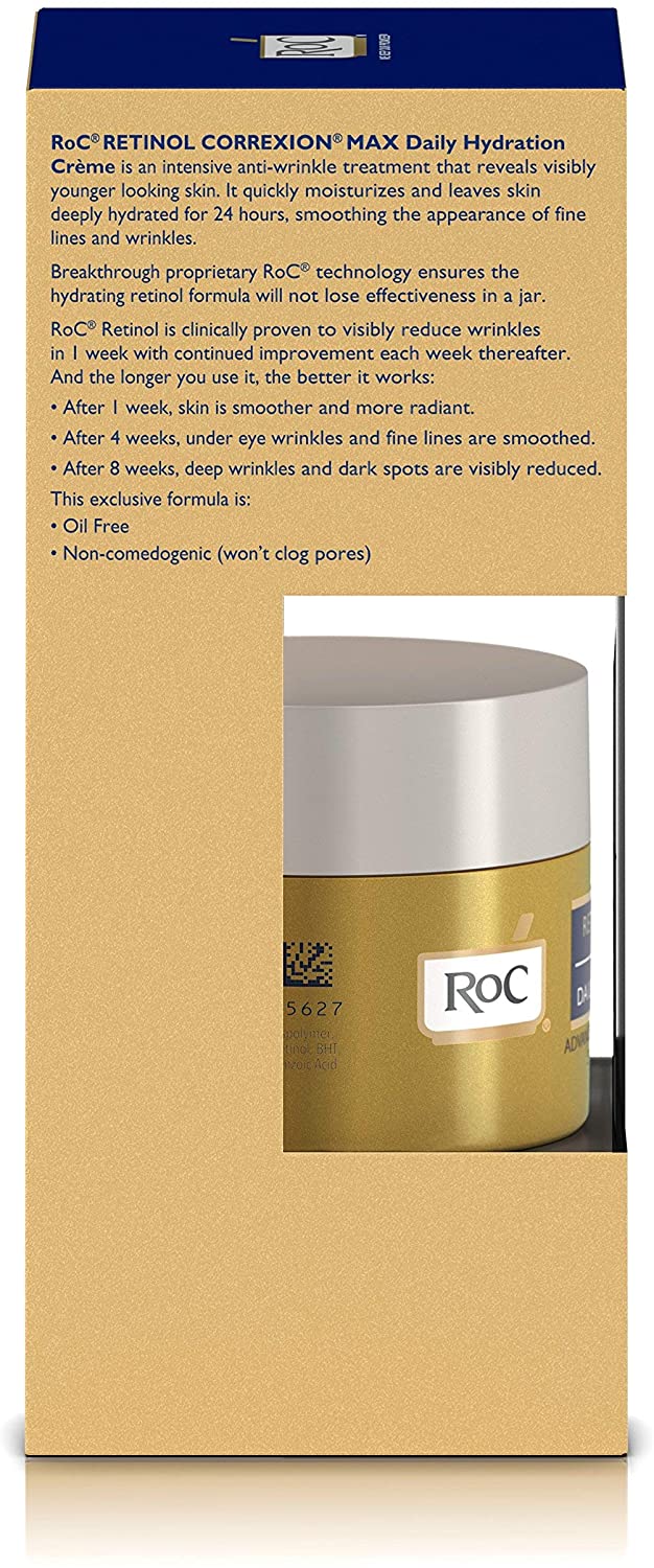 RoC Retinol Correxion Max Daily Hydration Anti-Aging Cream, 1.7 oz. / 48g (PACKAGING MAY VARY)