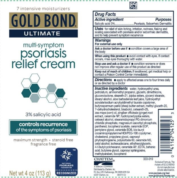 Gold Bond Ultimate Multi Symptom Psoriasis Relief Cream 4 oz / 113 g