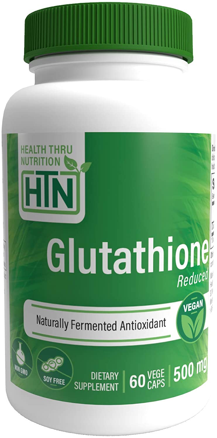 Health Thru Nutrition Glutathione (Reduced/Natural) 500mg (NON-GMO) 60 Vegecaps