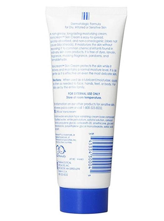 Vanicream Moisturizing Skin Cream 4 ounces