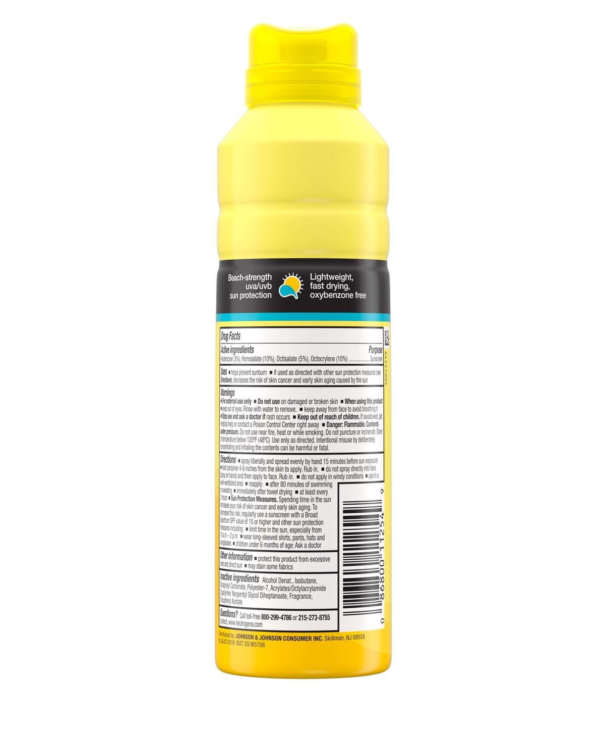 Neutrogena Beach Defense Water + Sun Protection Body Sunscreen Spray SPF 50, 6.5 oz. / 184 g