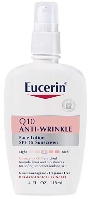 Eucerin Q10 Anti-Wrinkle Sensitive Skin Lotion SPF 15, 4 oz
