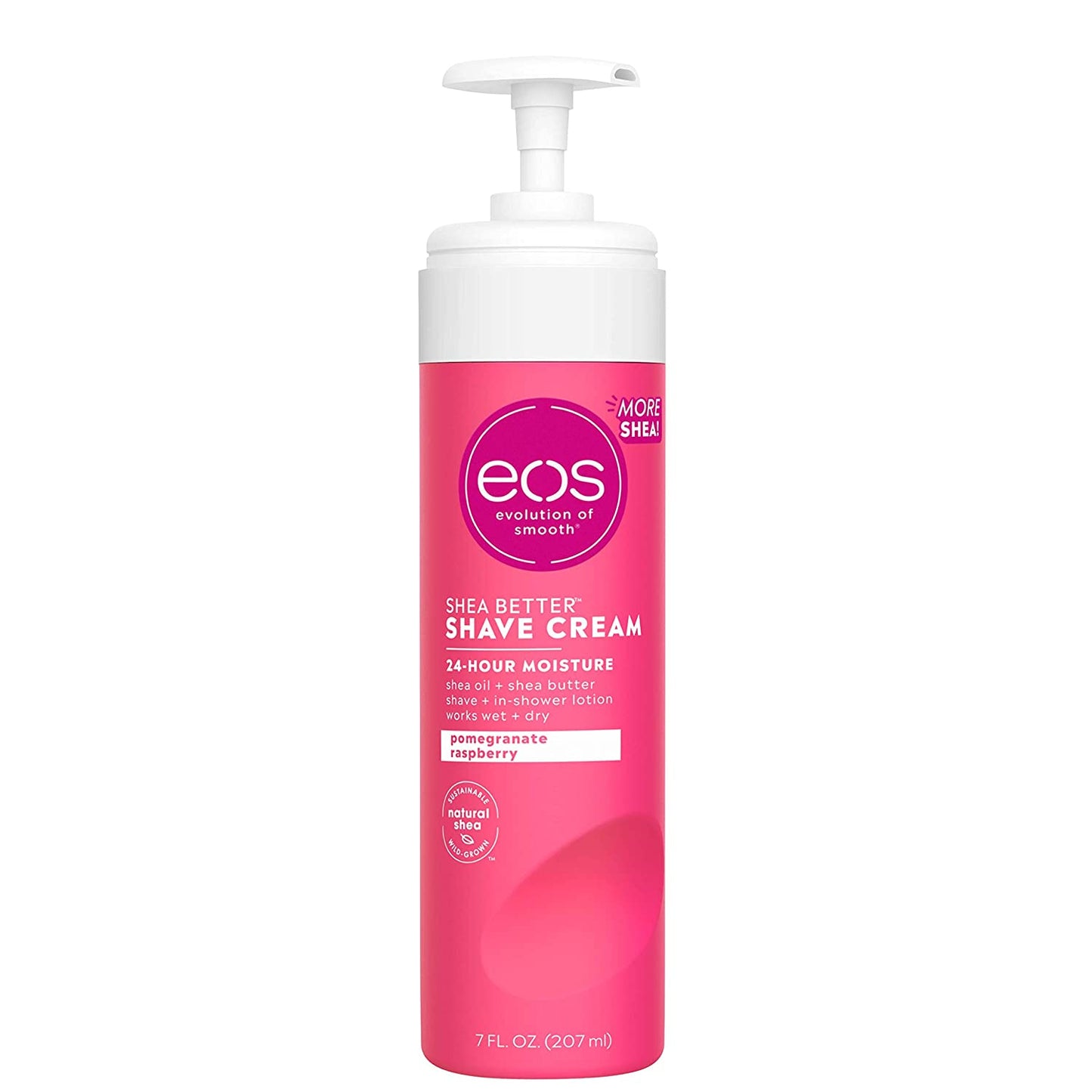 Eos Shea Better Shaving Cream for Women Pomegranate Raspberry, Shave Cream 207 ml / 7 fl oz