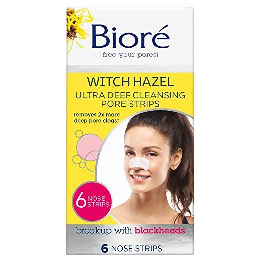 Biore Witch Hazel Ultra Deep Cleansing Pore Strips (6 Nose Strips)