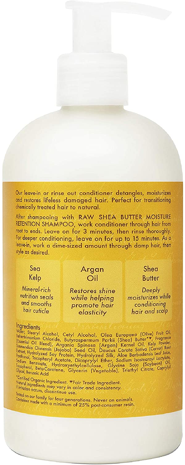 Shea Moisture Raw Shea Butter Moisture Retention Conditioner w/ Sea Kelp & Argan oil 13 fl. oz 384 ml