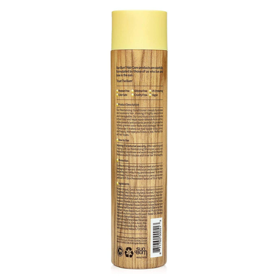 Sun Bum Revitalizing Conditioner for All Hair Types Hydrating & Protecting, 10 fl.oz / 295ml