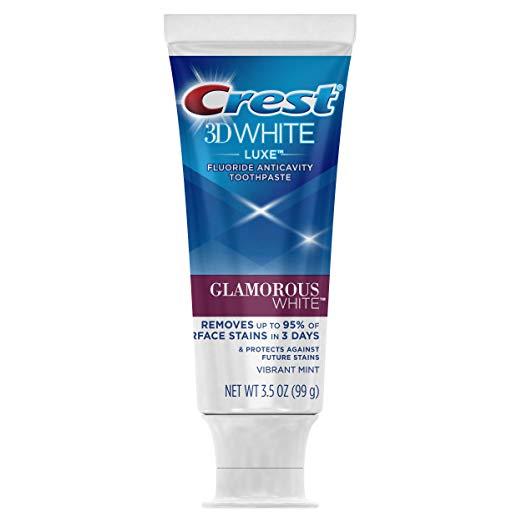 Crest Twin Pack 3D White Luxe Glamorous White Toothpaste, 3.5 Ounce
