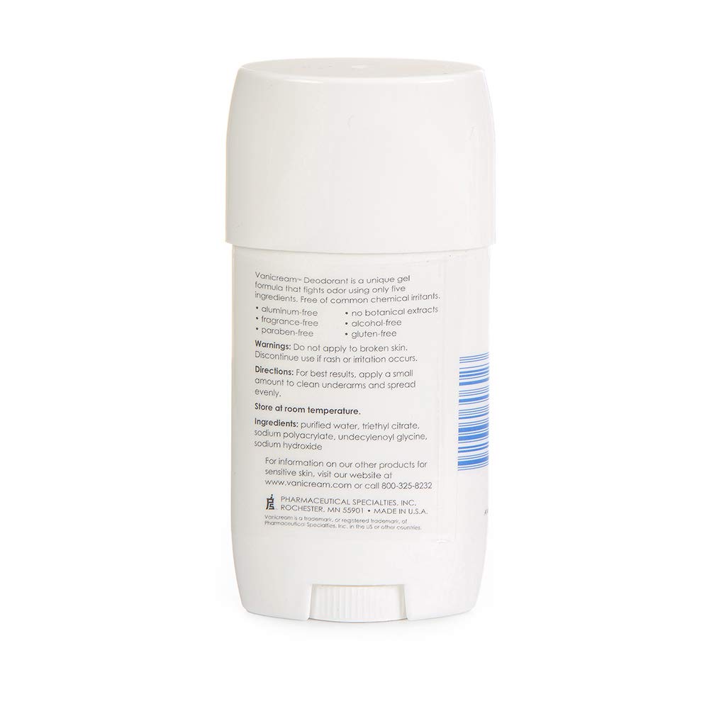 Vanicream Aluminum-Free Deodorant for Sensitive Skin Gel Formula Unscented, 2 oz. / 57 g