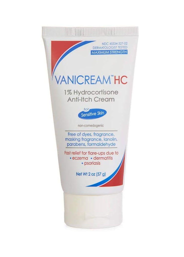 Vanicream HC 1% Hydrocortisone Anti-Itch Cream For Sensitive Skin 2 oz / 57 g