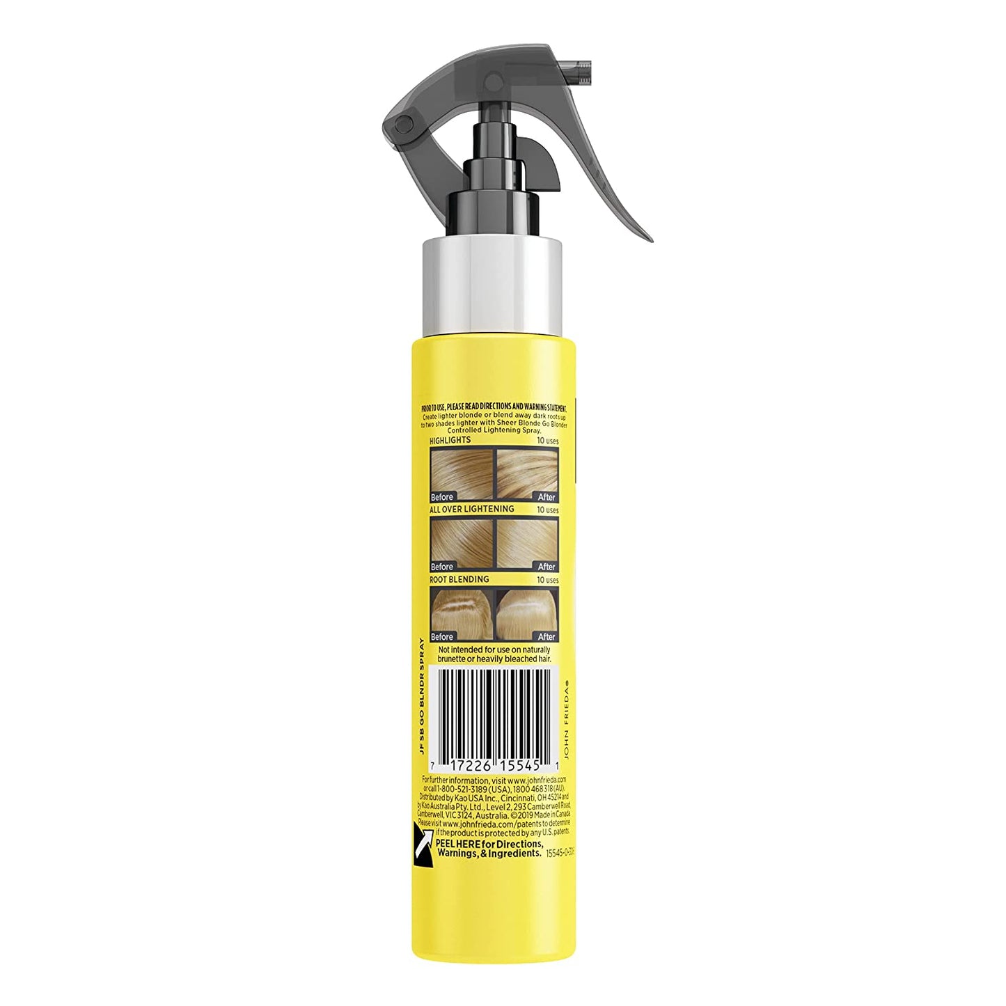 John Frieda Go Blonder Controlled Hair Lightening Spray with Citrus and Chamomile BlondMend Technology, 3.5 fl.oz / 103ml