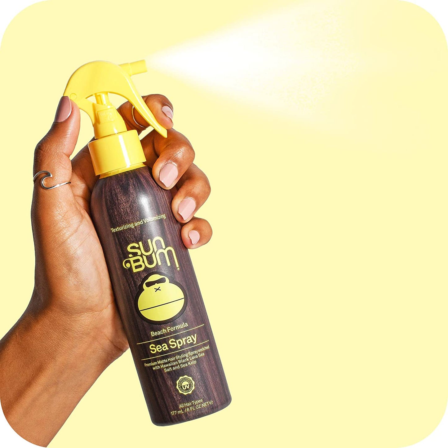 Sun Bum Texturizing and Volumizing Sea Salt Spray for All Hair Types, 6 fl.oz / 177ml