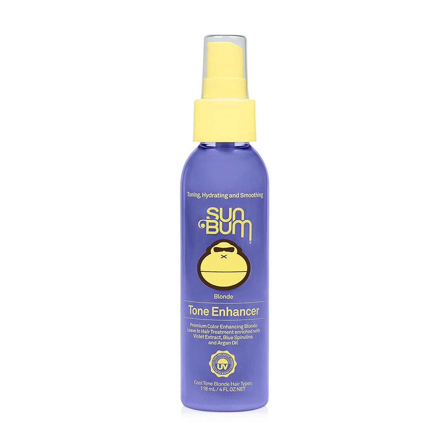 Sun Bum Blonde Tone Enhancer Toning, Hydrating & Smoothing for All Blonde Hair Types, 4 fl.oz / 118ml
