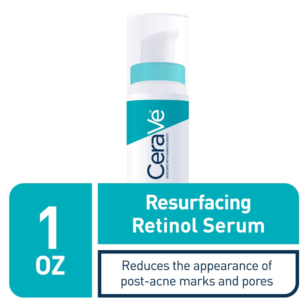 CeraVe Resurfacing Retinol Serum with 3 essential Ceramides, Licorice Extract & Niacinamide, 1 fl.oz / 30ml