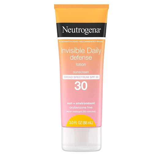 EXPIRED 07/2023 Neutrogena Invisible Daily Defense Sunscreen Lotion with Broad Spectrum SPF 30, 3.0 fl.oz / 88ml