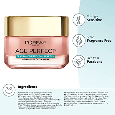 LOreal Age Perfect Rosy Tone Moisturizer for Face Fragrance Free 1.17 oz