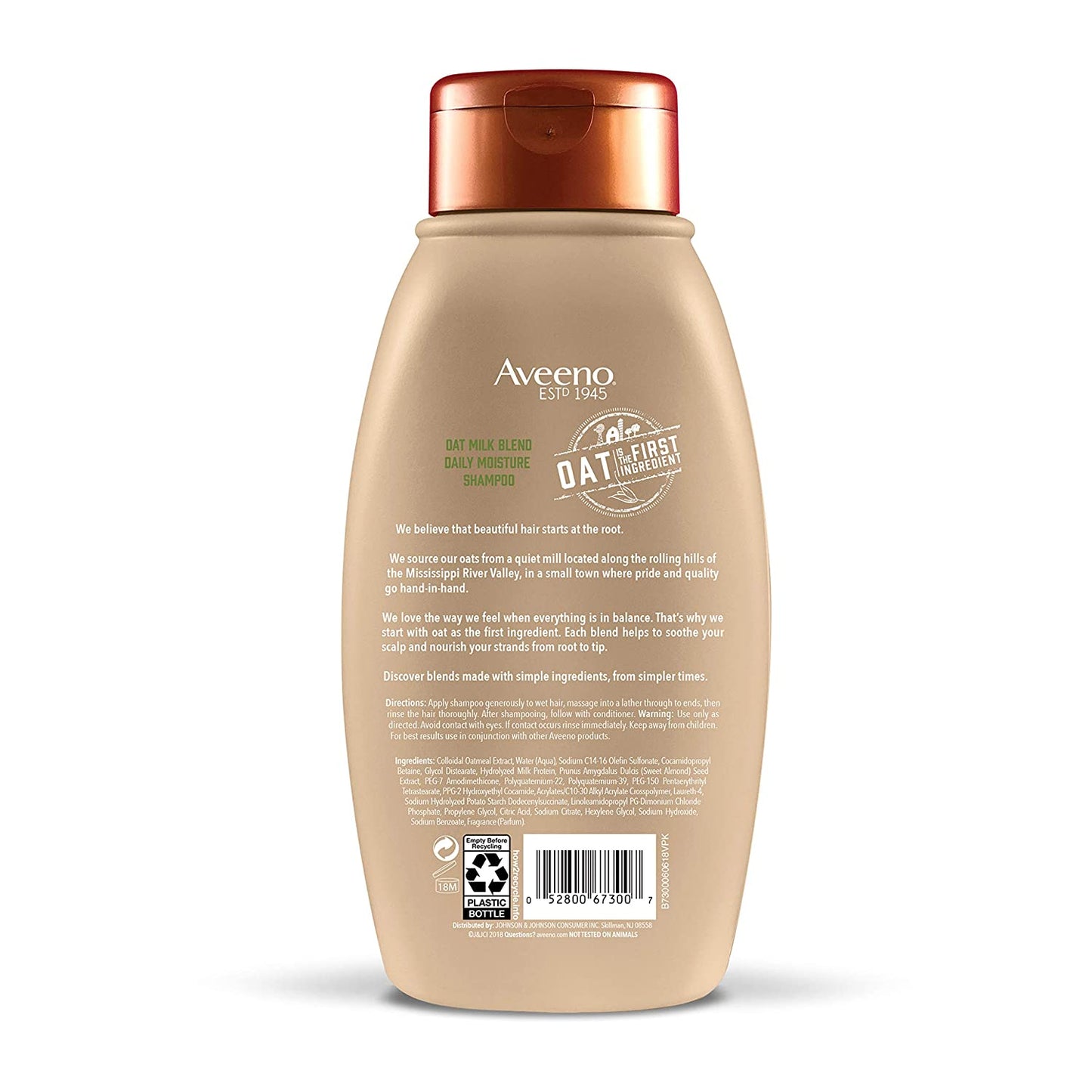 Aveeno Oat Milk Blend Shampoo Daily Moisture Infused with Almond Milk, 12 fl.oz / 354ml PACKAGING MAY VARY