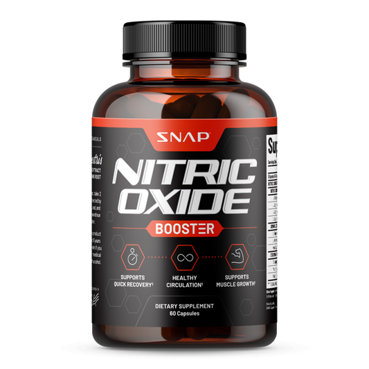 SNAP Supplements Nitric Oxide Booster, 60 Capsules Supports Muscle Growth, Quick Recovery & Healthy Circulation