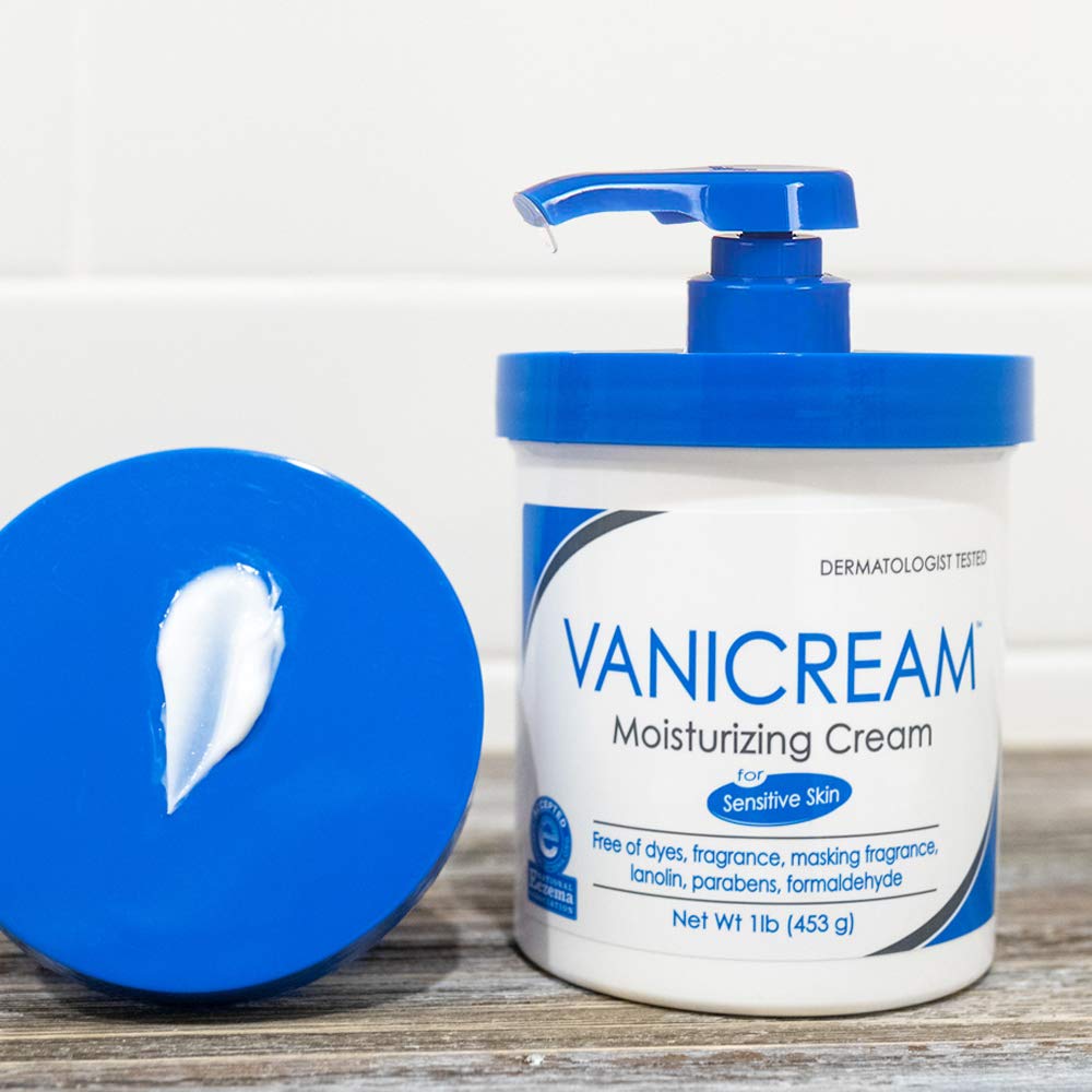 Vanicream Moisturizing Cream For Sensitive Skin with Pump Dispenser, 1 lb. / 453g (PACKAGING MAY VARY)