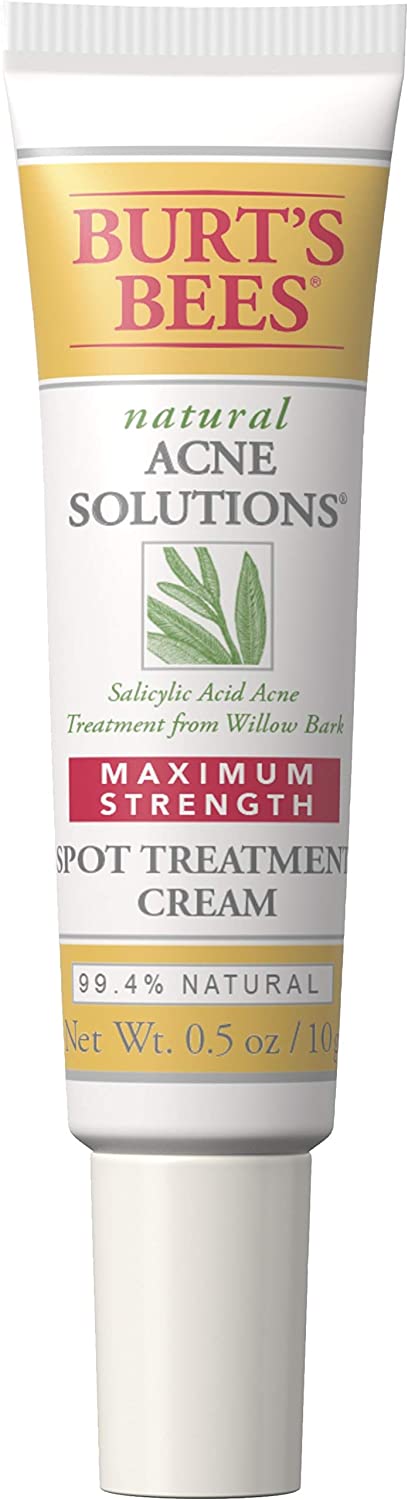 Burt's Bees Natural Acne Solutions Maximum Strength Spot Treatment Cream for Oily Skin, 0.5 oz. / 10g (Package May Vary)