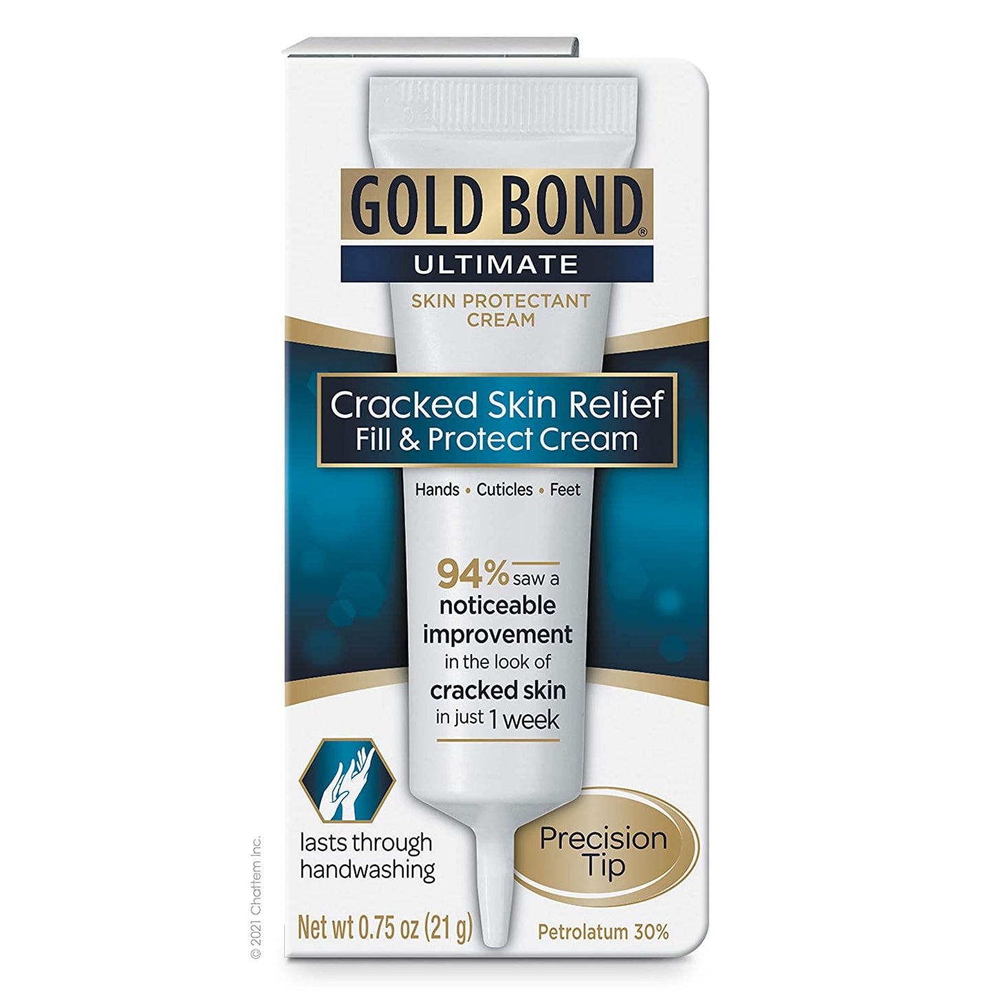 Gold Bond Ultimate Cracked Skin Relief Fill & Protect Cream, Precision Tip, 0.75 oz. / 21g