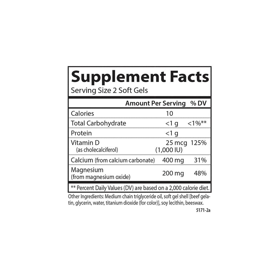 Carlson Calcium & Magnesium Gels with Vitamin D3, 250 Softgels