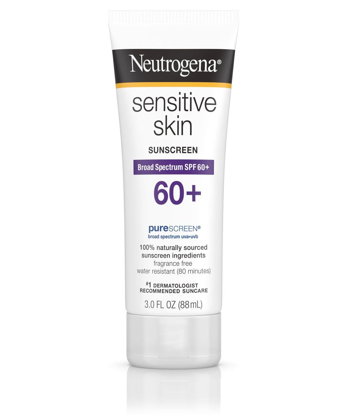 EXPIRY 9/2022 Neutrogena Sensitive Skin Sunscreen Lotion Broad Spectrum SPF 60+ 3 Fl Oz