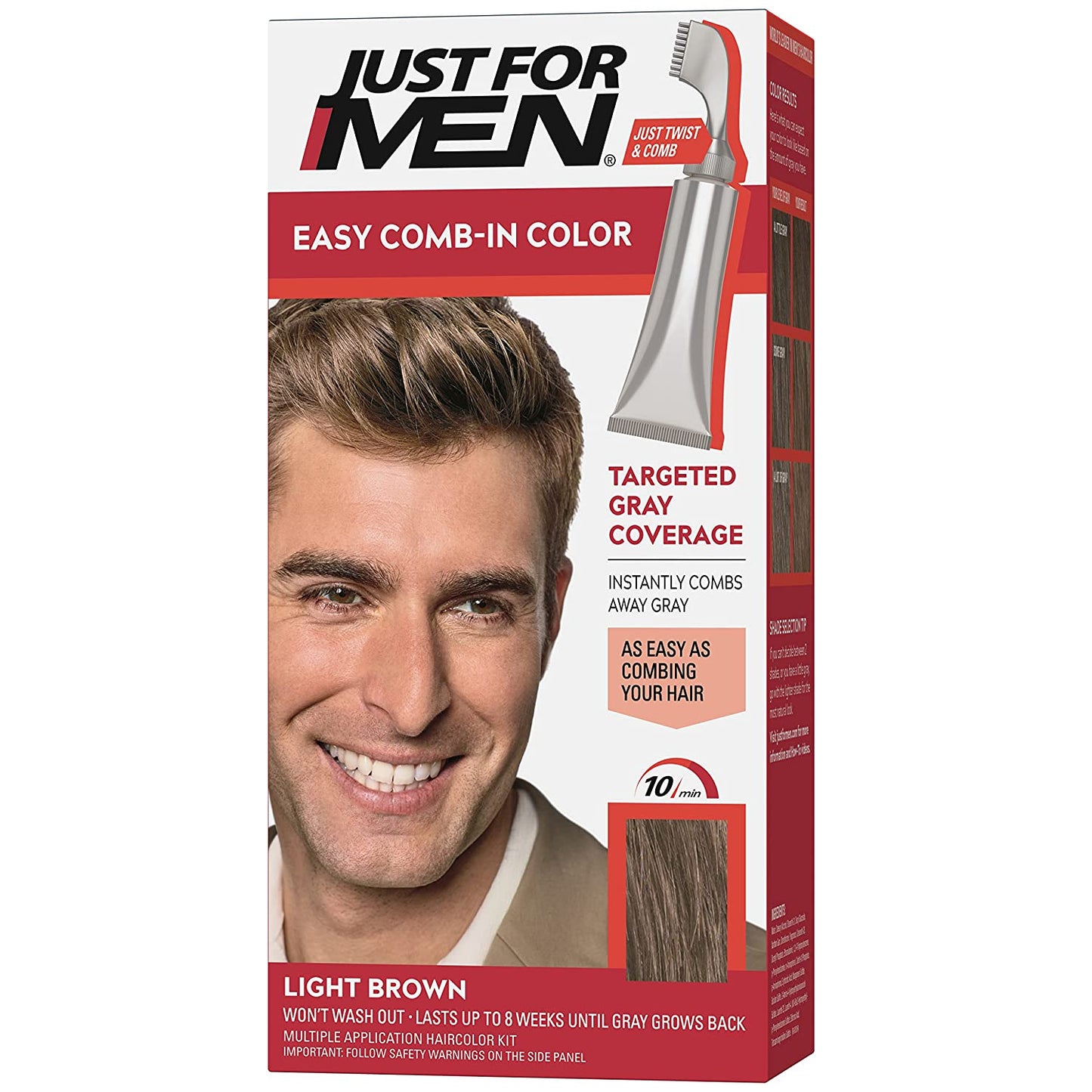 Just For Men Easy Comb-In Color Hair Coloring for Men with Comb Applicator