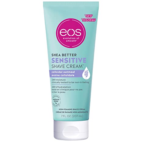 Eos Shea Better Sensitive Shave Cream Women's Shave Cream Non-Foaming With Colloidal Oatmeal 7 Fl Oz